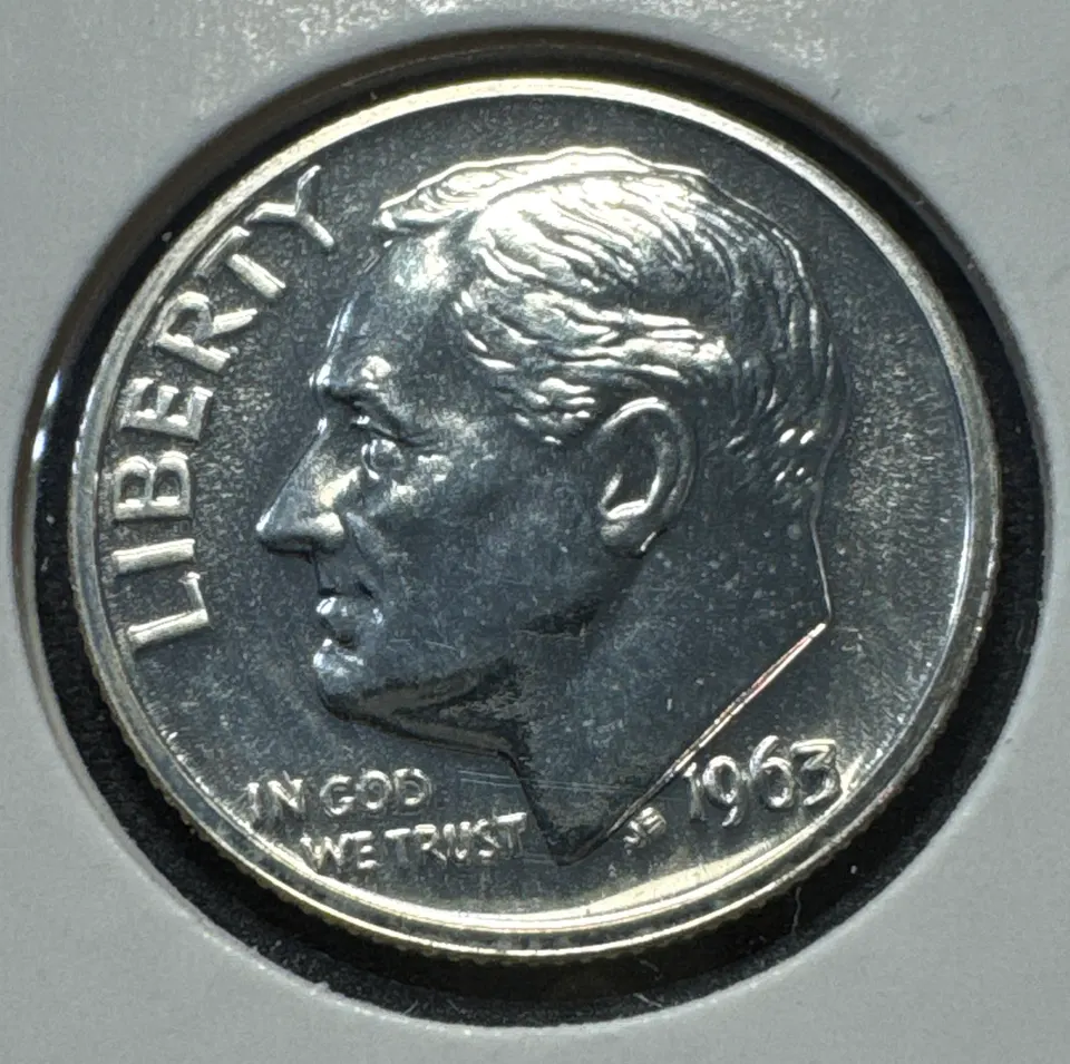 1963-P Roosevelt Dime Ungraded — front