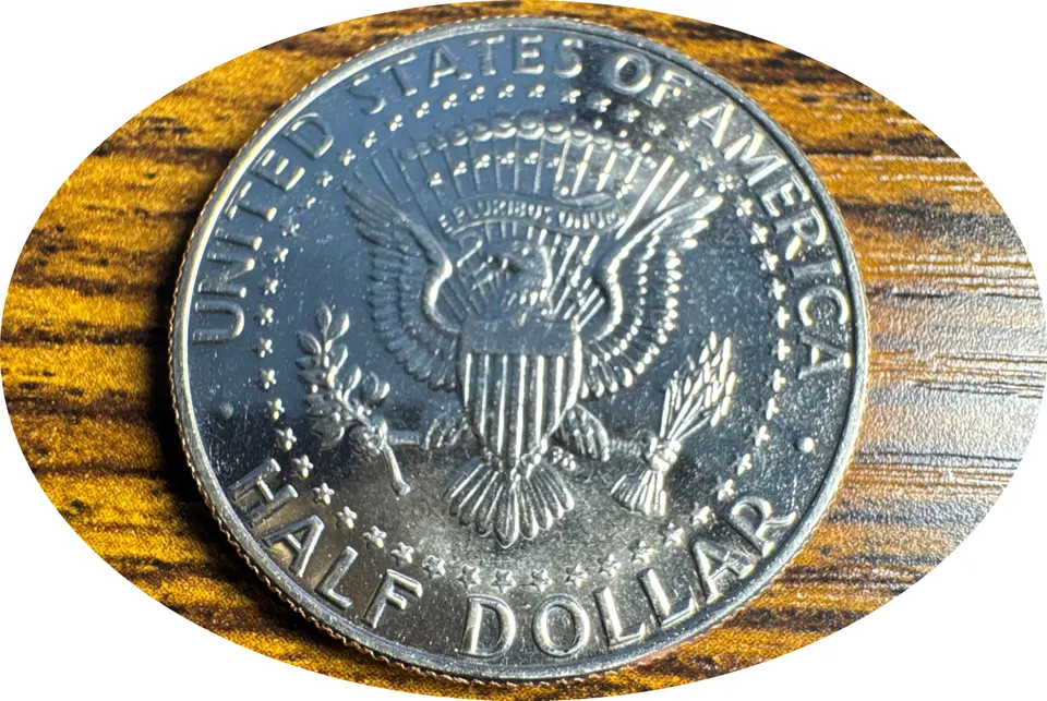 1989-P Kennedy Half Dollar Ungraded — back