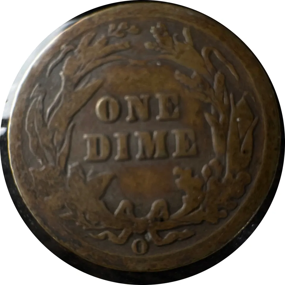 1907-O Barber Dime Ungraded — back