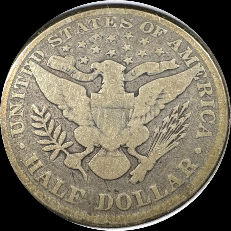 1897-P Barber Half Dollar Ungraded — back