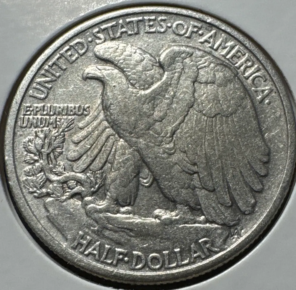 1939-P Walking Liberty Half Dollar Ungraded — back