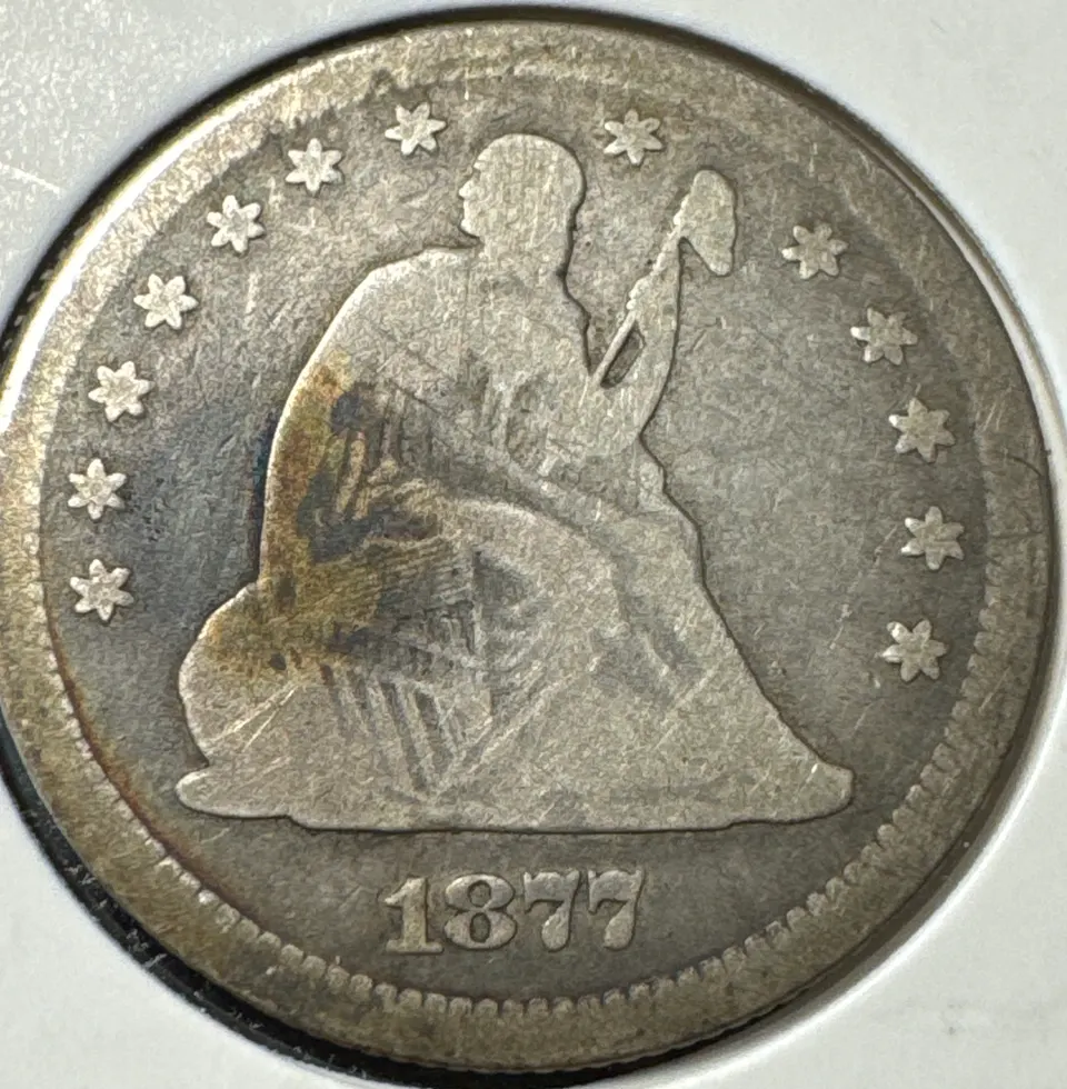 1877-P Seated Liberty Quarter Ungraded — front