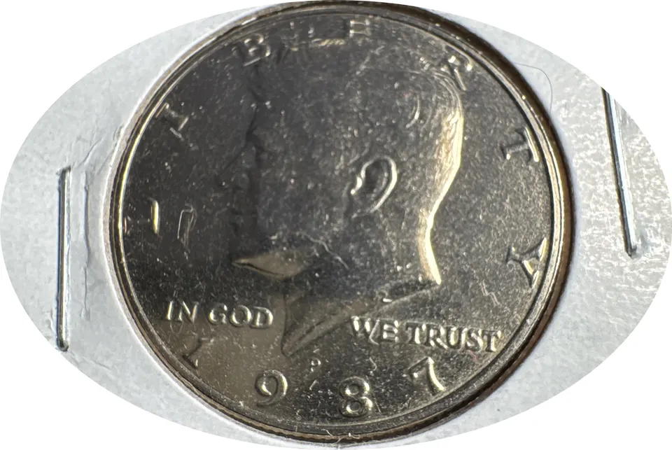 1987-P Kennedy Half Dollar Ungraded — front