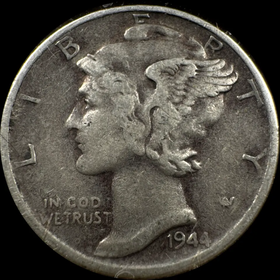 1944-S Mercury Dime Ungraded — front