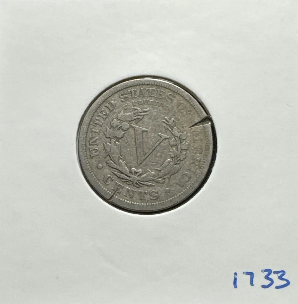 1905-P Liberty V Nickel Ungraded — back