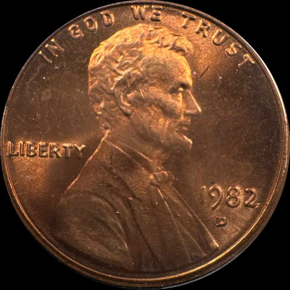 1982-D Lincoln Cent Ungraded — front