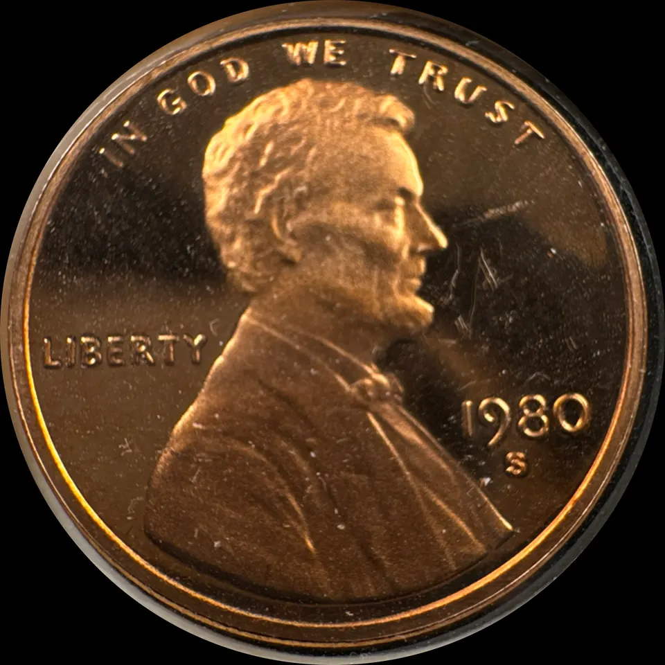 1980-S Lincoln Cent Ungraded — front