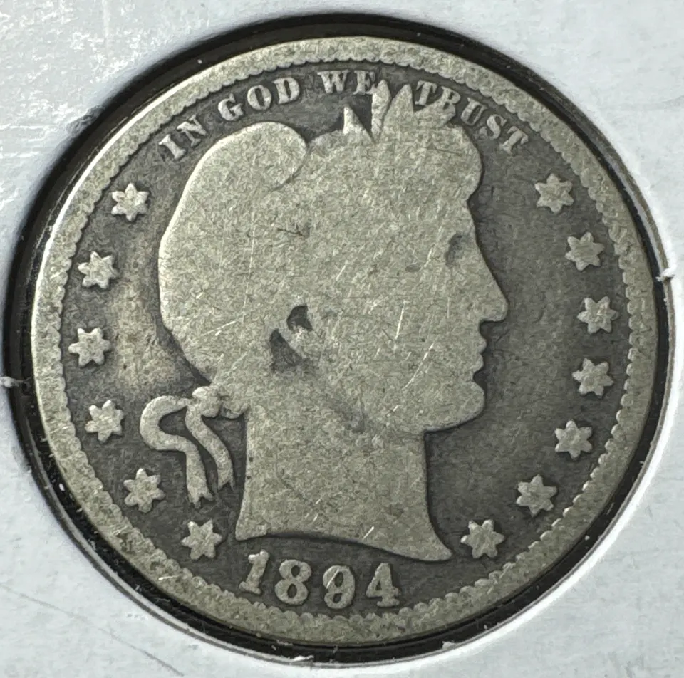 1894-P Barber Quarter Ungraded — front