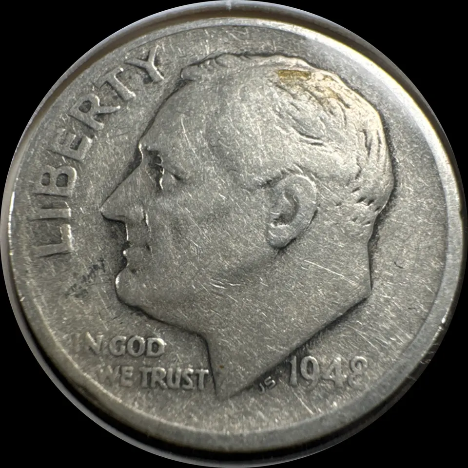 1948-S Roosevelt Dime Ungraded — front