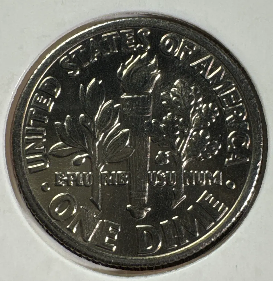 1981-P Roosevelt Dime Ungraded — back