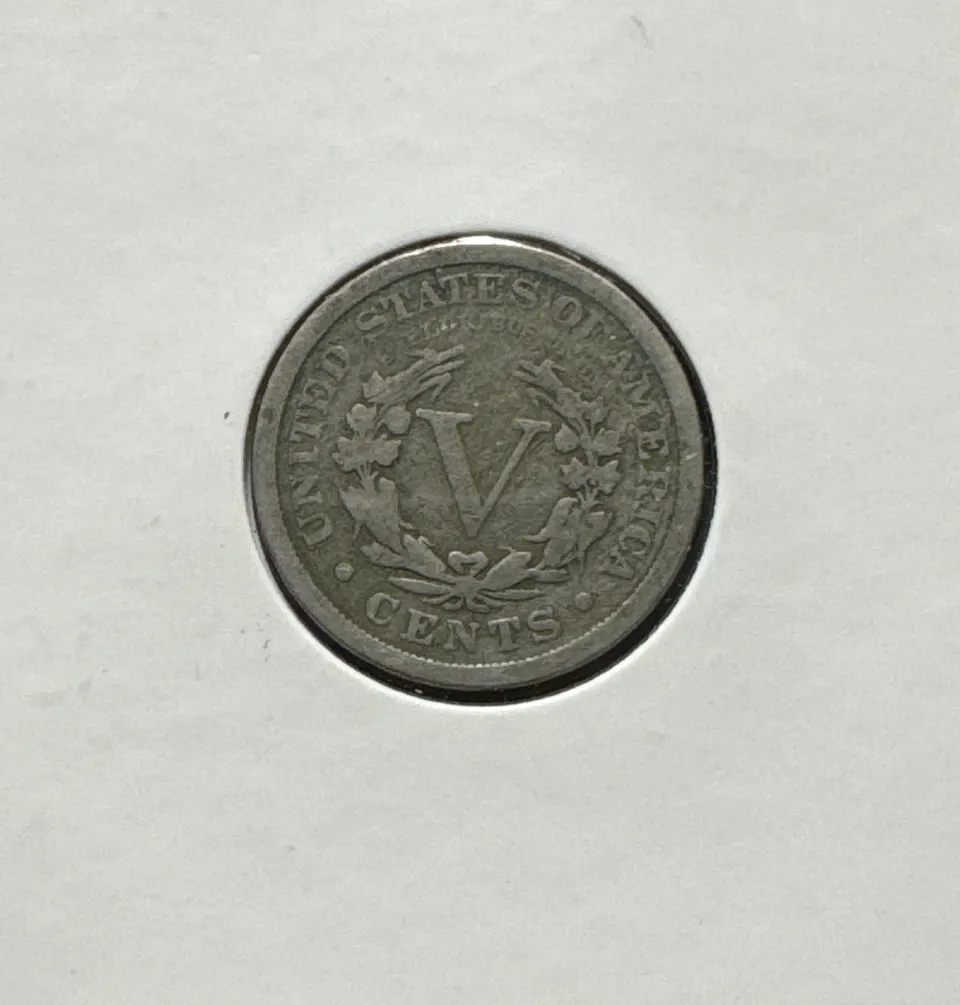 1911-P Liberty V Nickel Ungraded — back