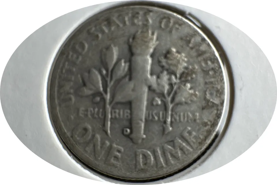 1949-D Roosevelt Dime Ungraded — back