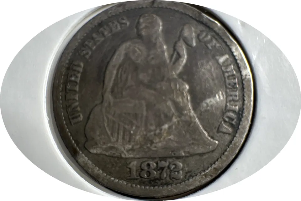 1872-P Seated Liberty Dime Ungraded — front
