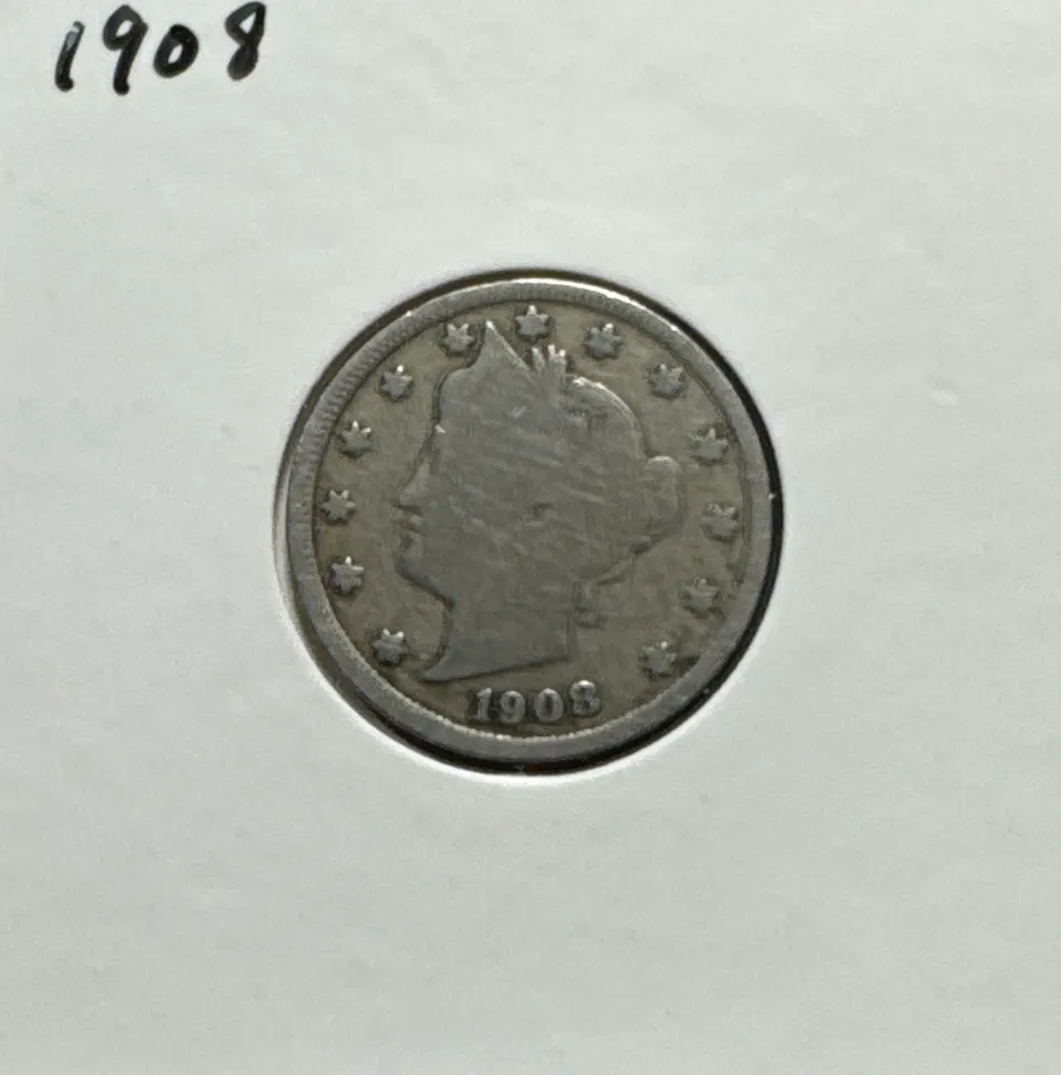 1908-P Liberty V Nickel Ungraded — front