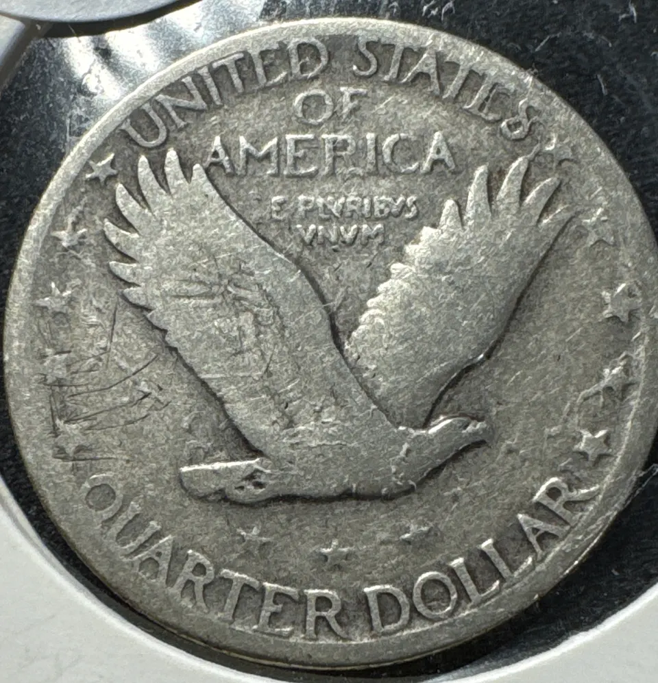 1929-P Standing Liberty Quarter Ungraded — back