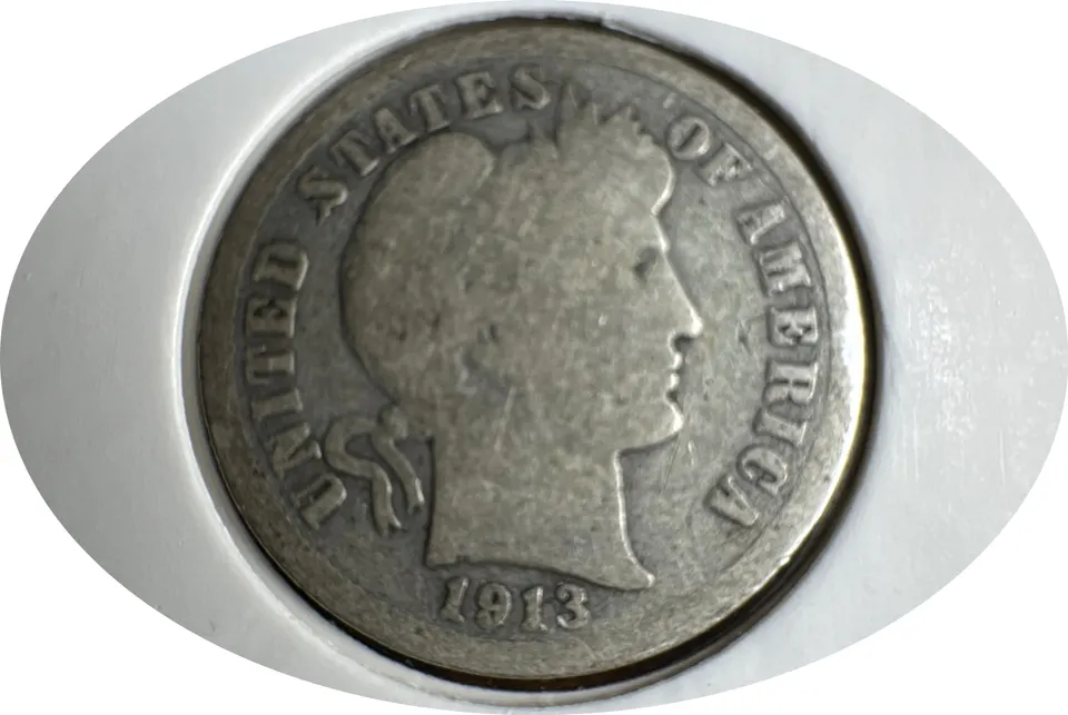 1913-P Barber Dime Ungraded — front