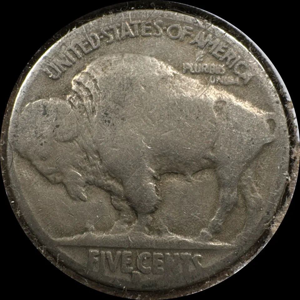1937-D Buffalo Nickel Ungraded — back