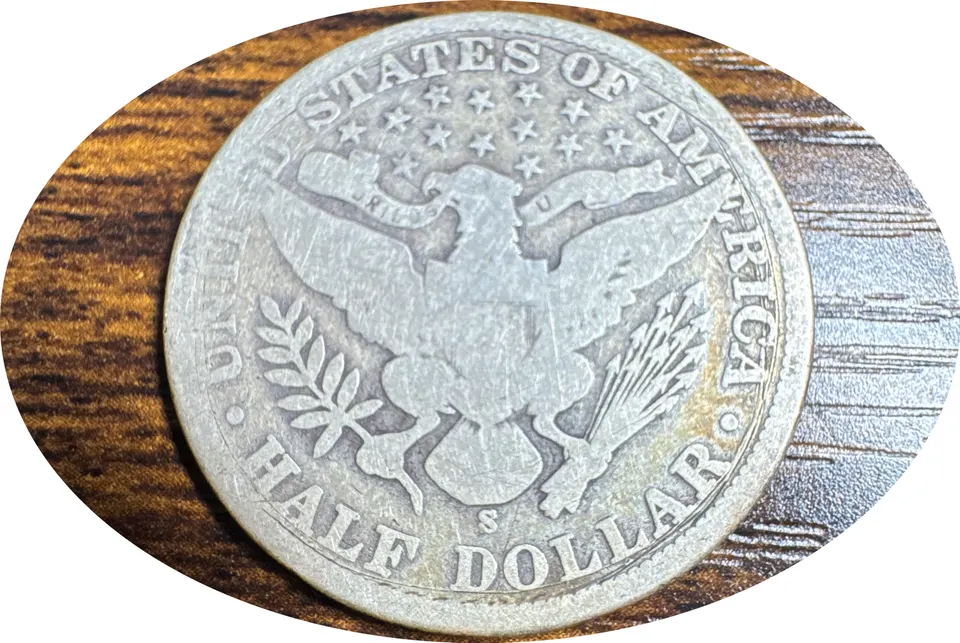 1903-S Barber Half Dollar Ungraded — back