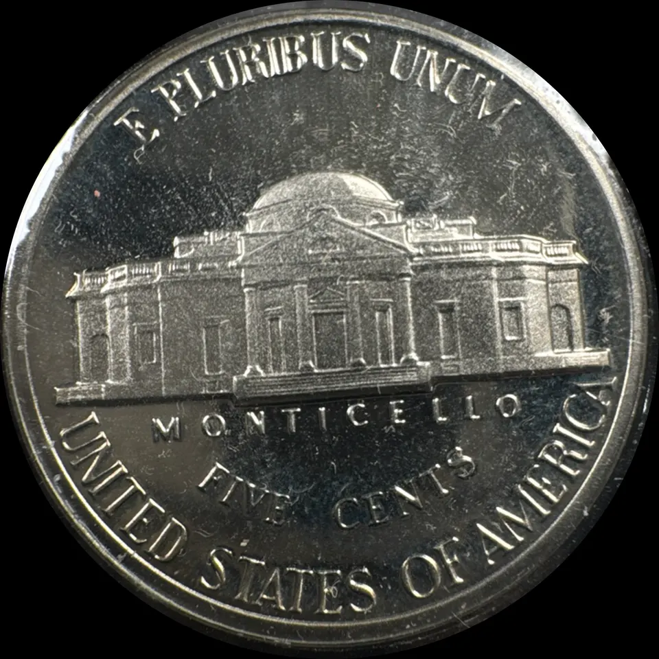 1988-S Jefferson Nickel Ungraded — back