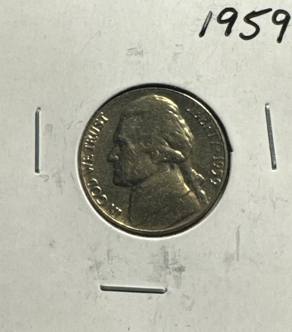 1959-P Jefferson Nickel Ungraded — front