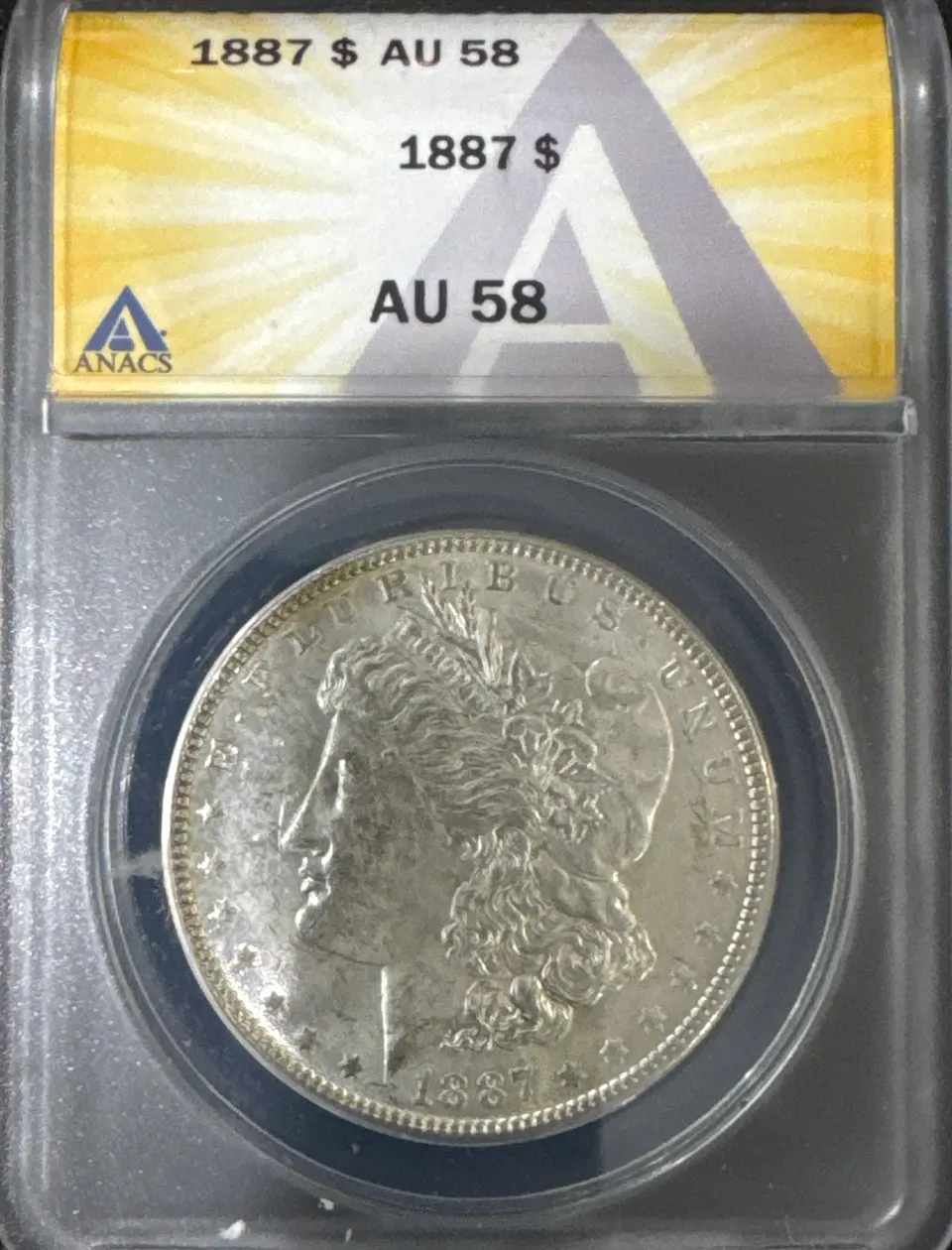 1887-P Morgan Dollar AU58 — front