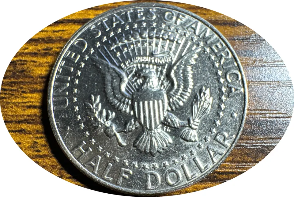 1987-P Kennedy Half Dollar Ungraded — back