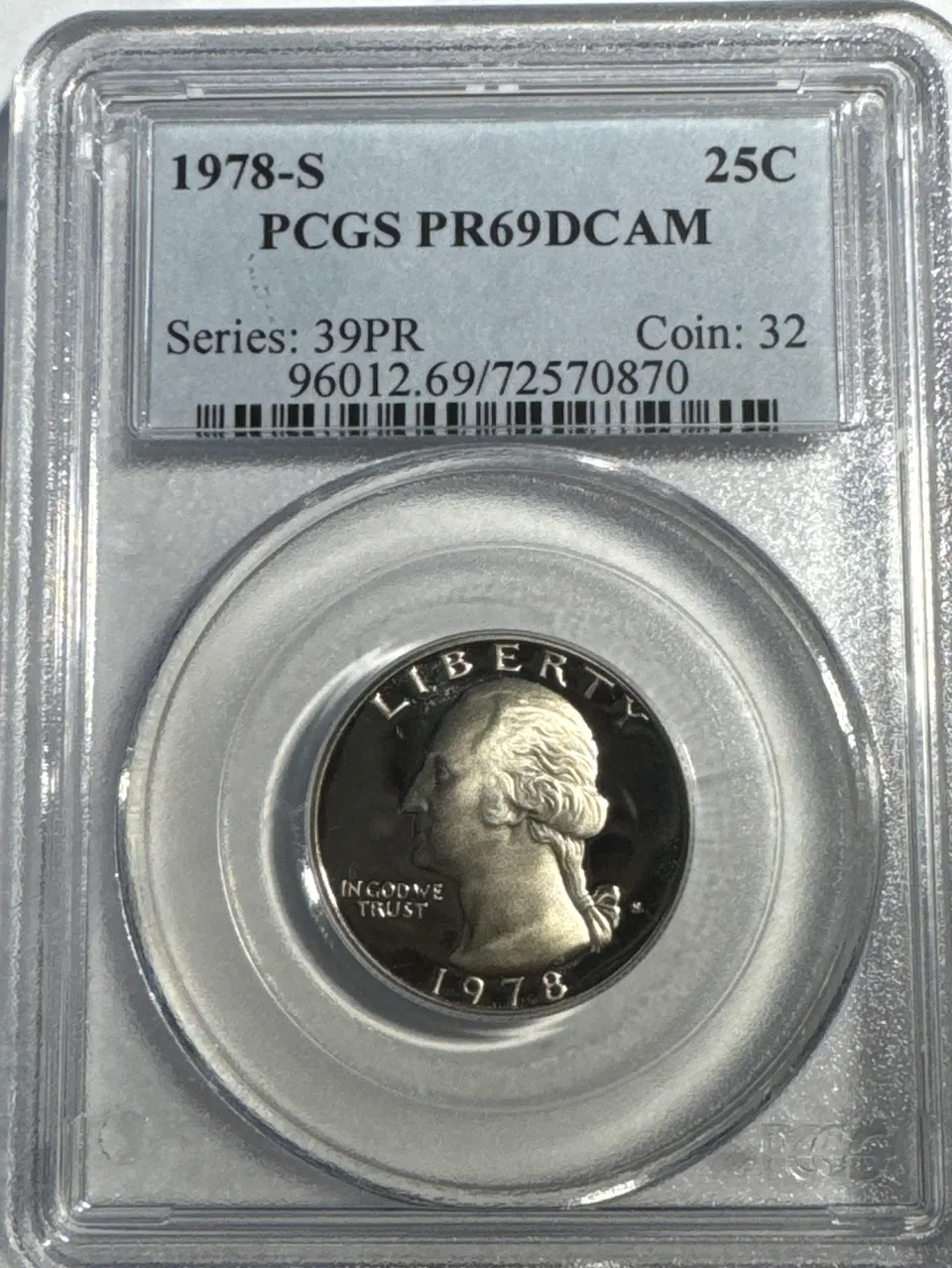 1978-S Washington Quarter PR69 — front