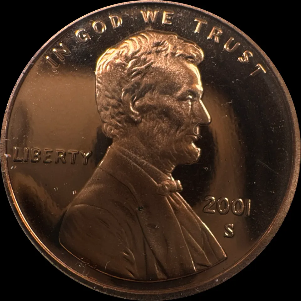 2001-S Lincoln Cent Ungraded — front