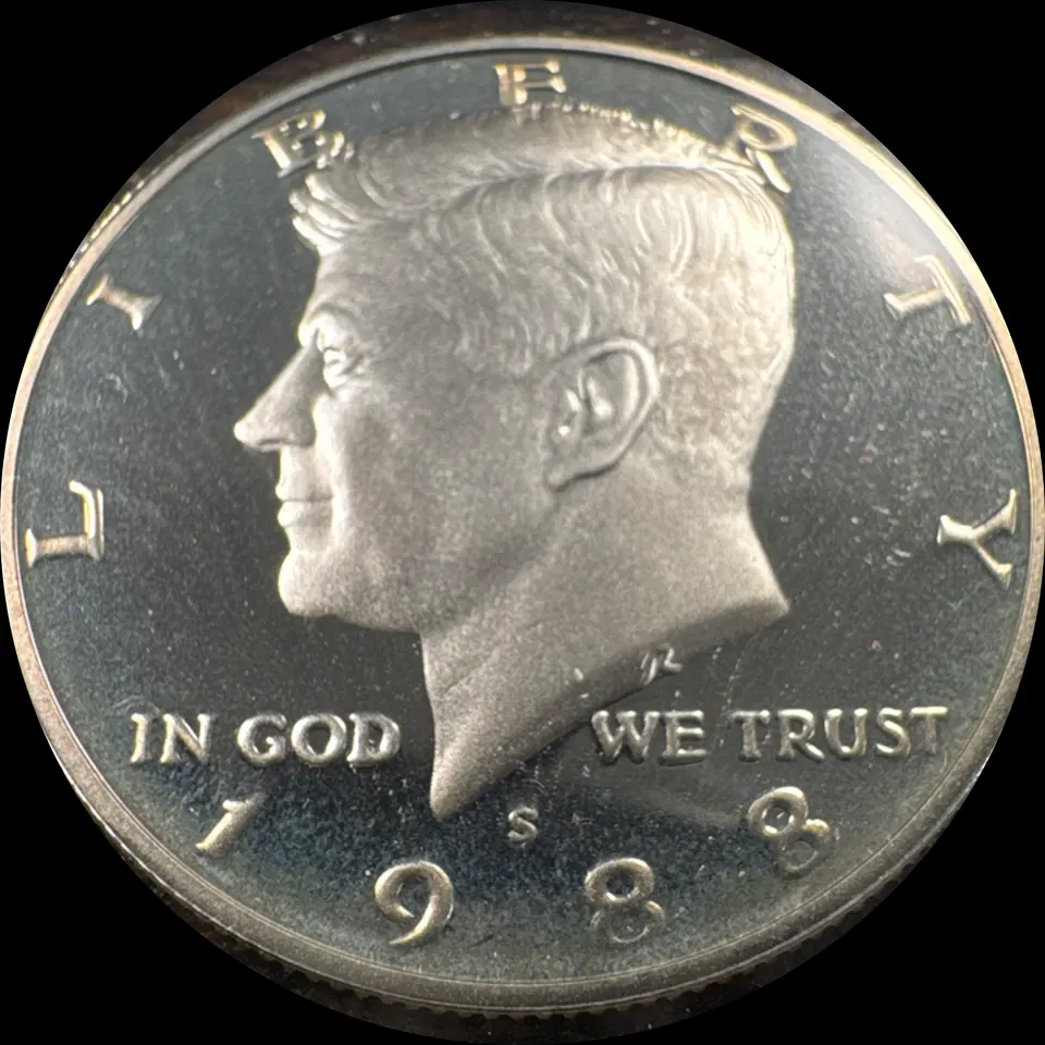1988-S Kennedy Half Dollar Ungraded — front