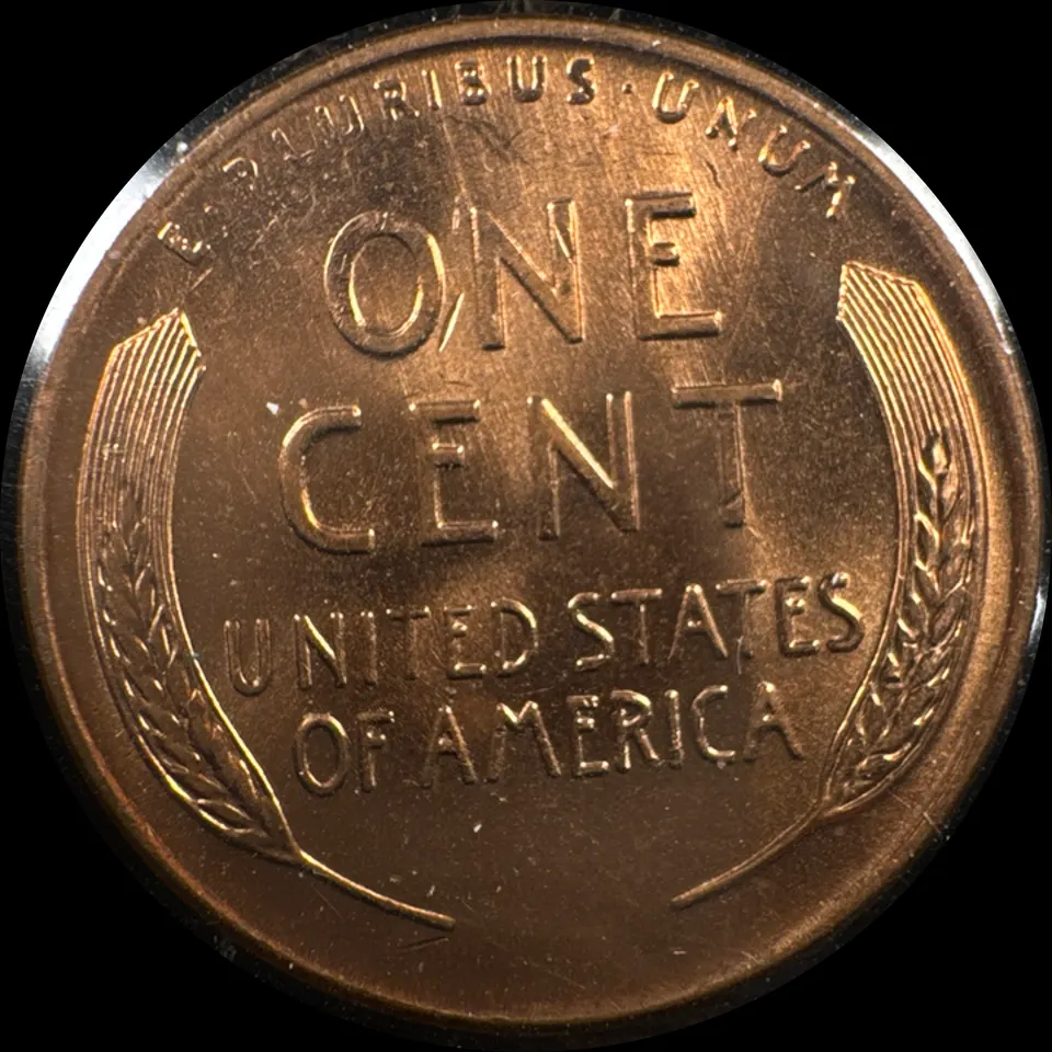 1958-D Lincoln Cent Ungraded — back