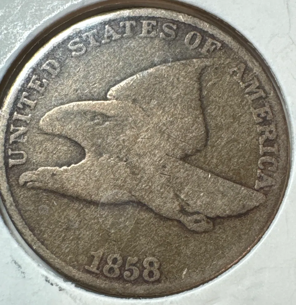 1858-P Flying Eagle Cent Ungraded — front