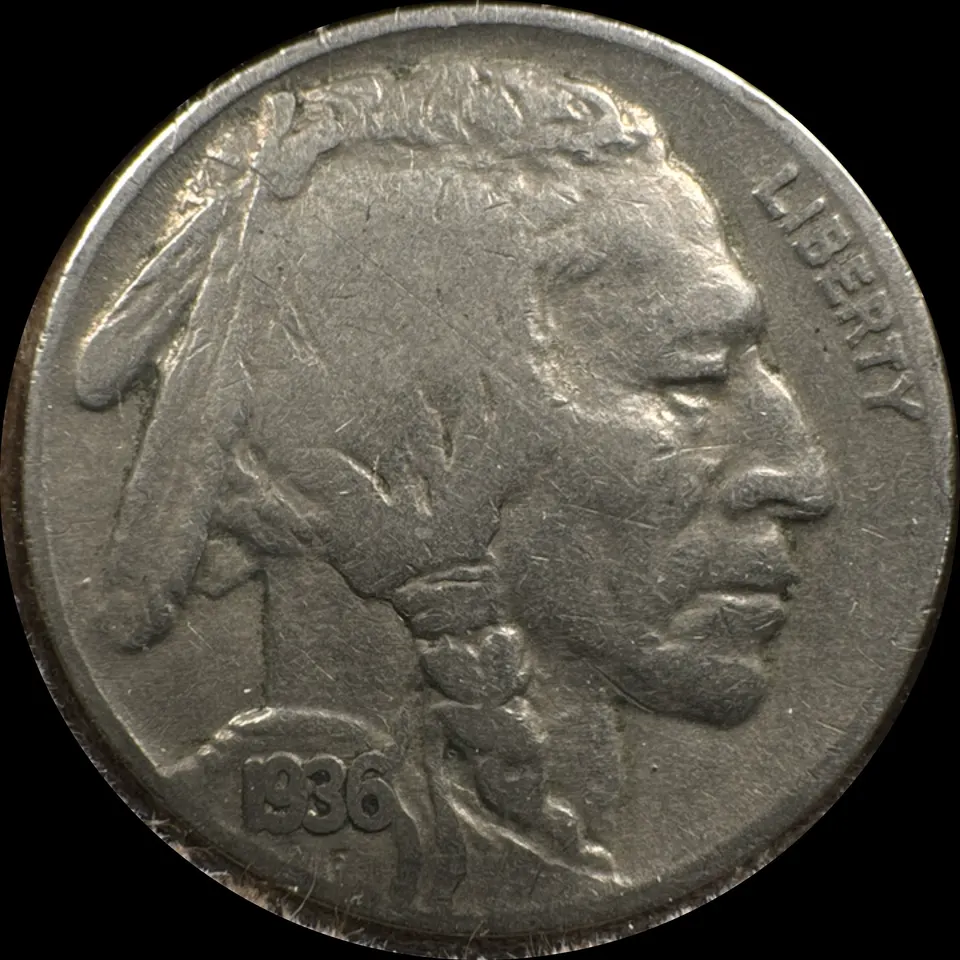 1936-P Buffalo Nickel Ungraded — front