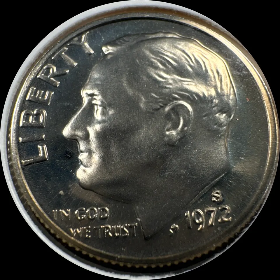 1972-S Roosevelt Dime Ungraded — front
