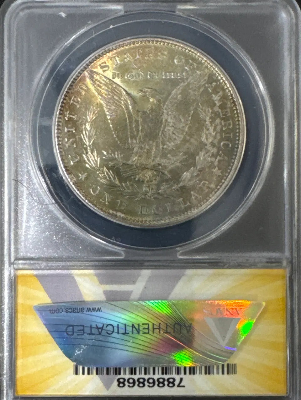 1887-P Morgan Dollar AU58 — back
