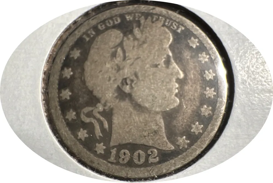 1902-P Barber Quarter Ungraded — front
