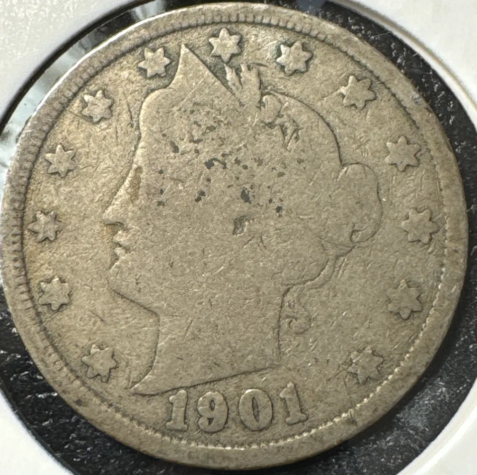 1901-P Liberty V Nickel Ungraded — front