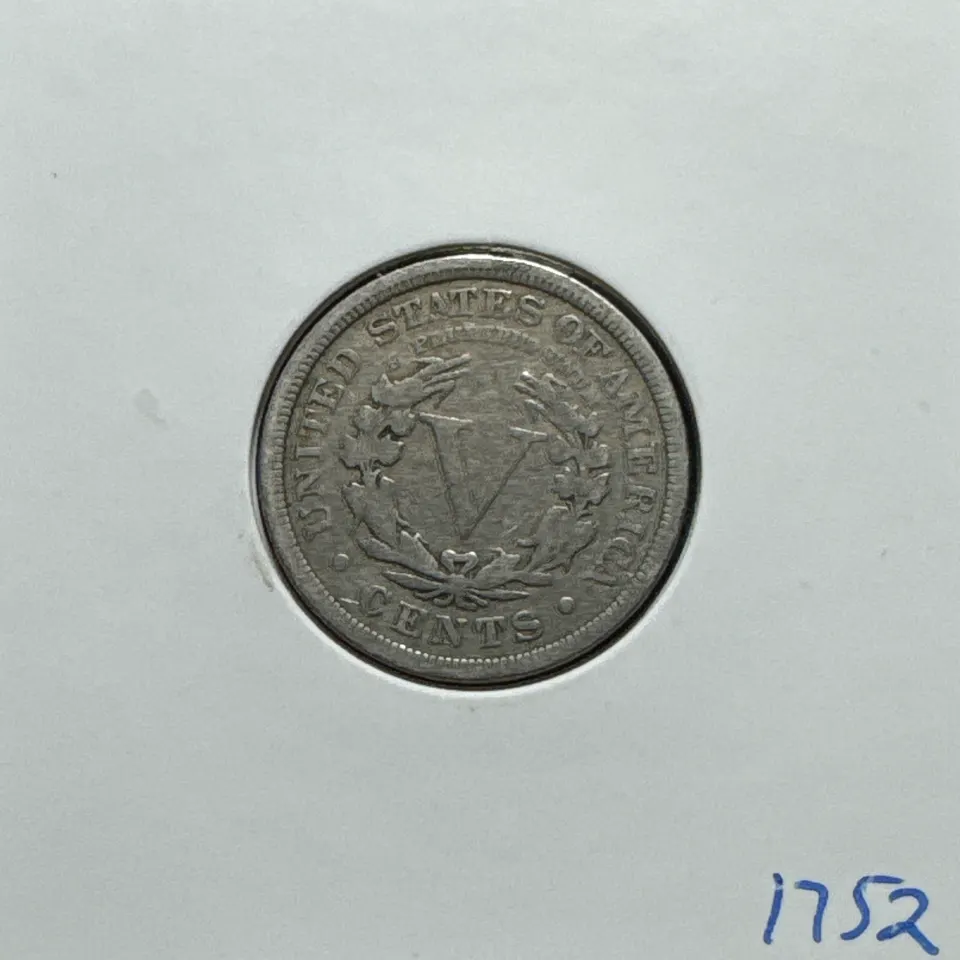 1909-P Liberty V Nickel Ungraded — back