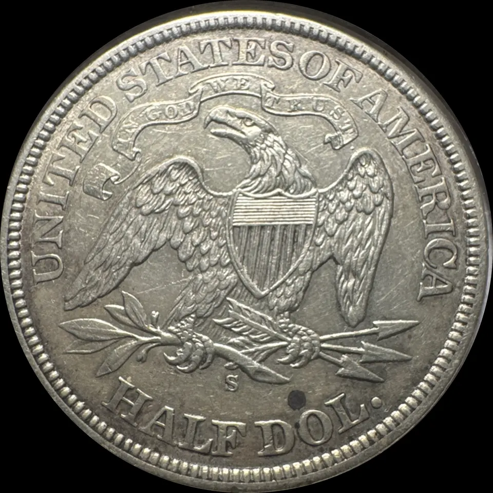 1868-S Seated Liberty Half Dollar Ungraded — back