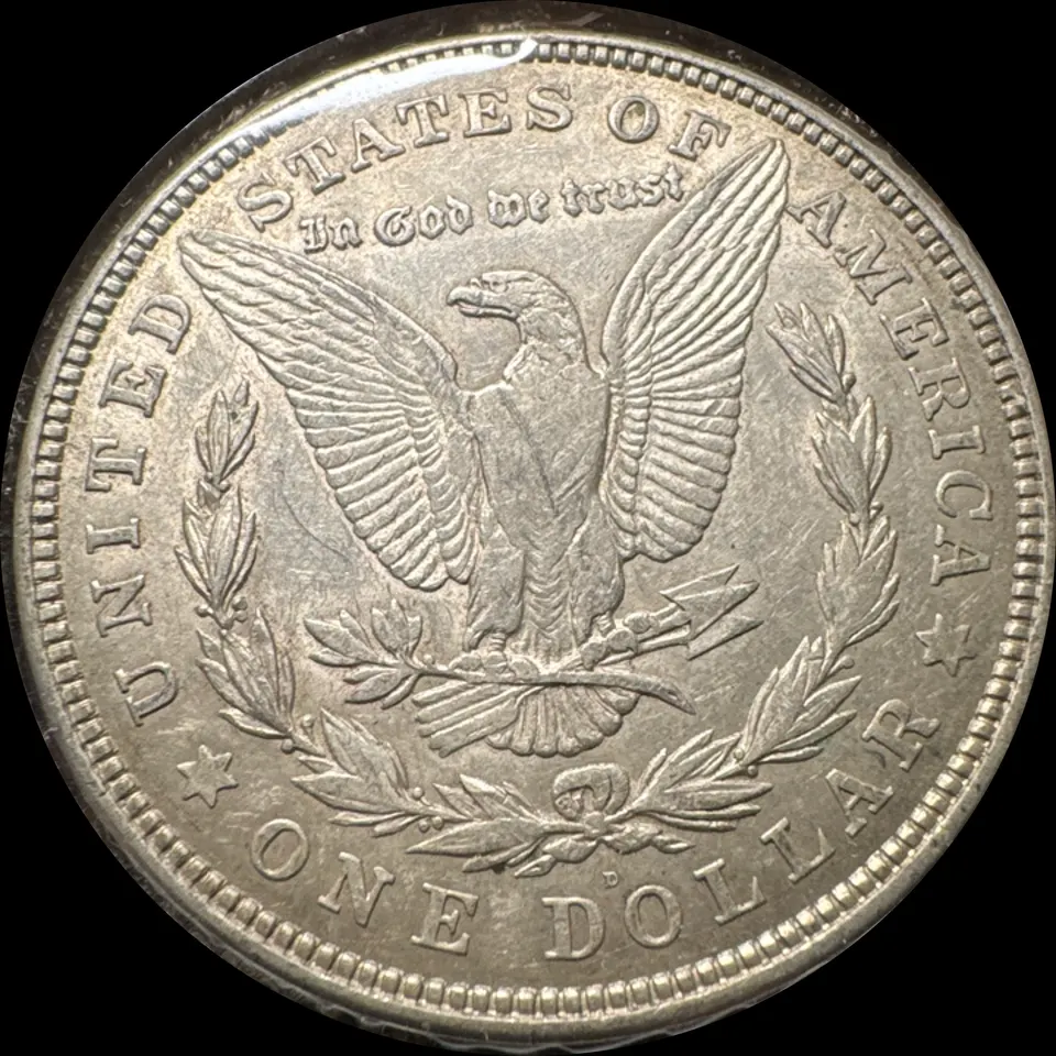 1921-D Morgan Dollar Ungraded — back