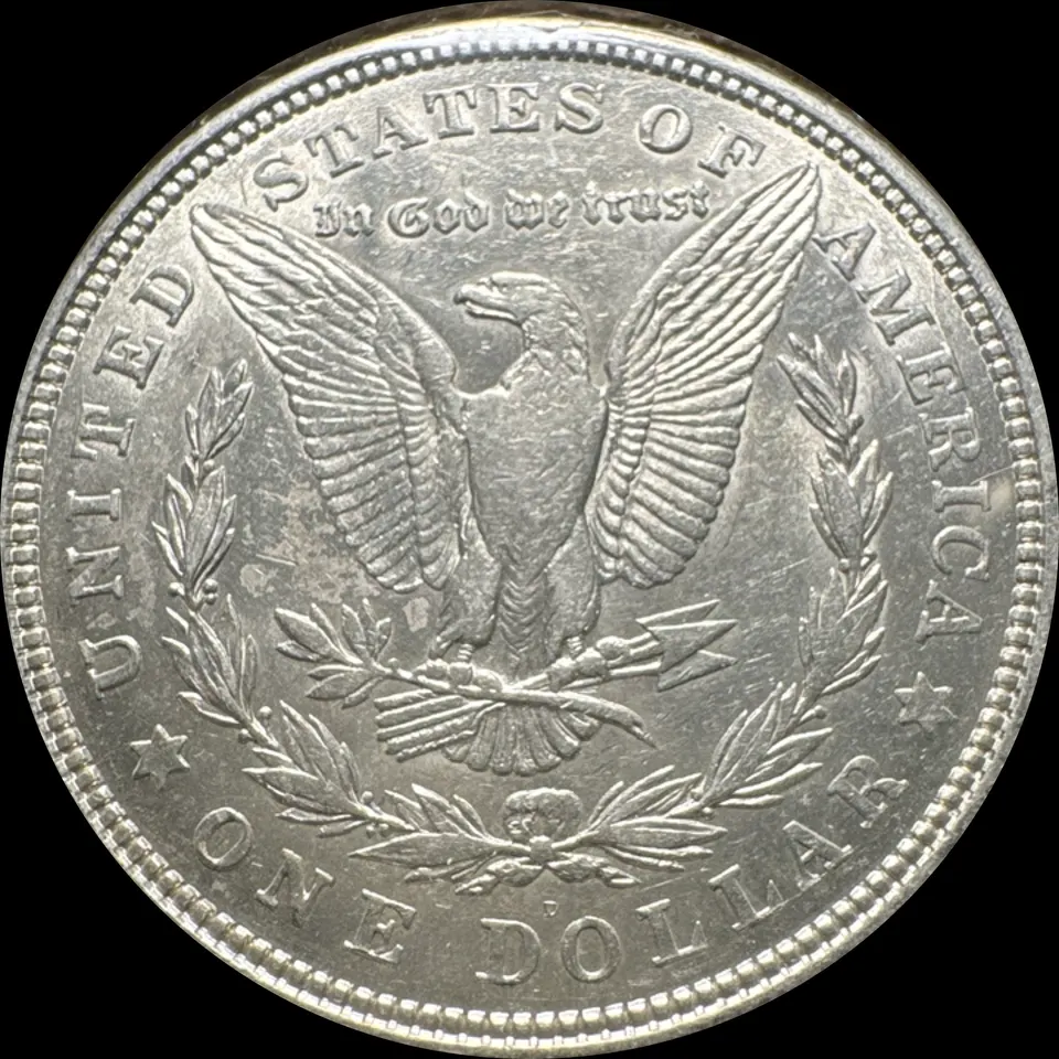 1921-D Morgan Dollar Ungraded — back
