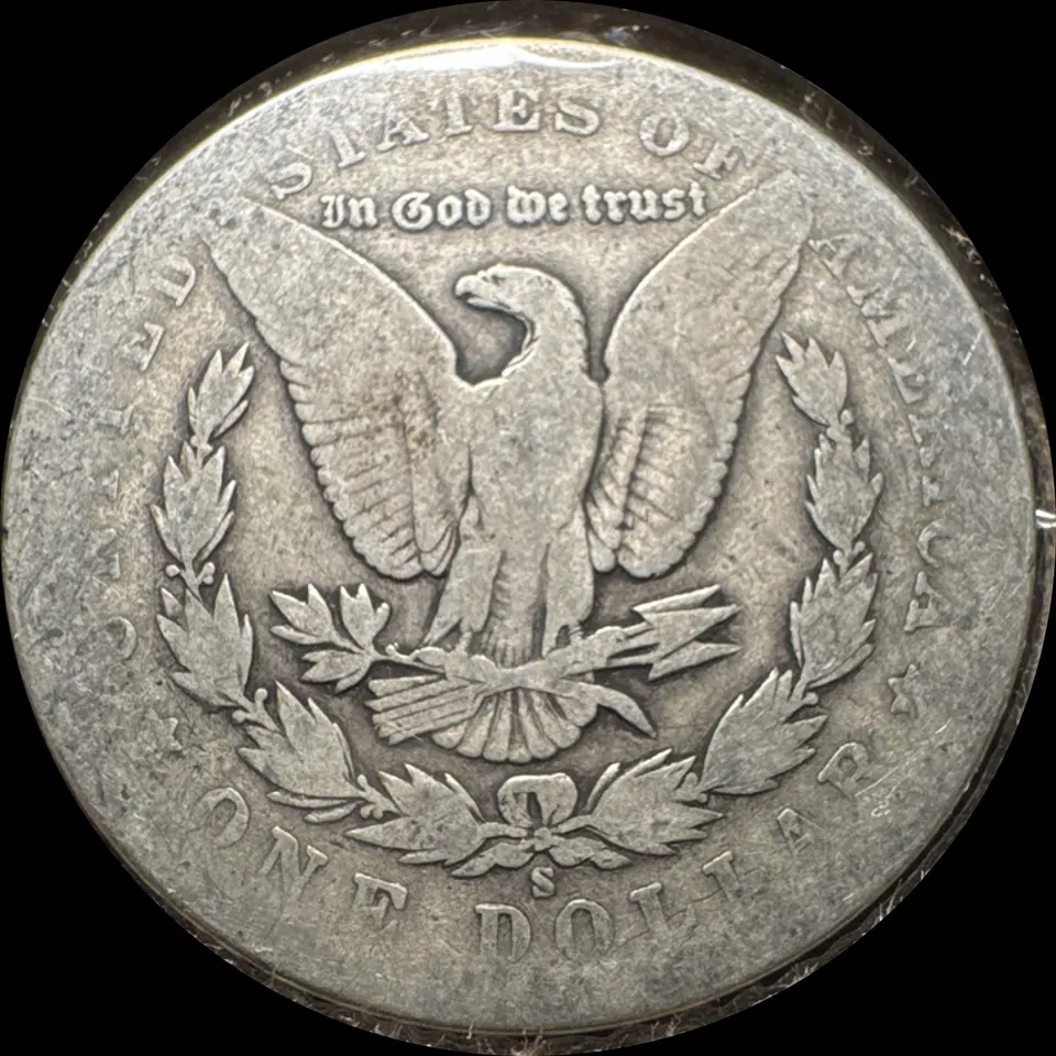 1902-S Morgan Dollar Ungraded — back