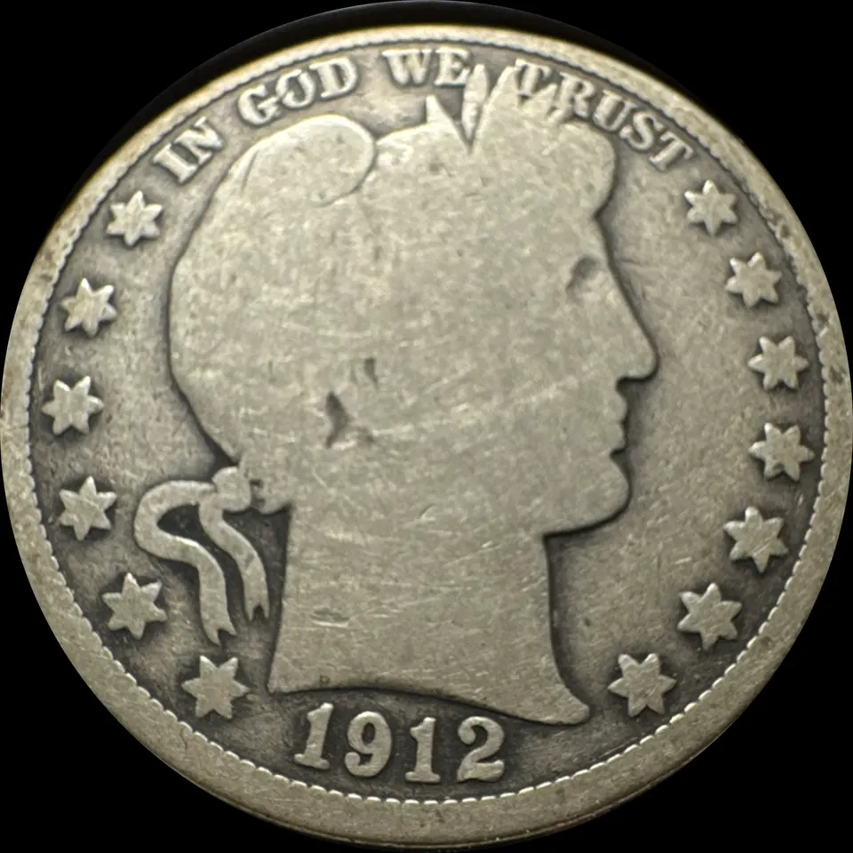 1912-P Barber Half Dollar Ungraded — front
