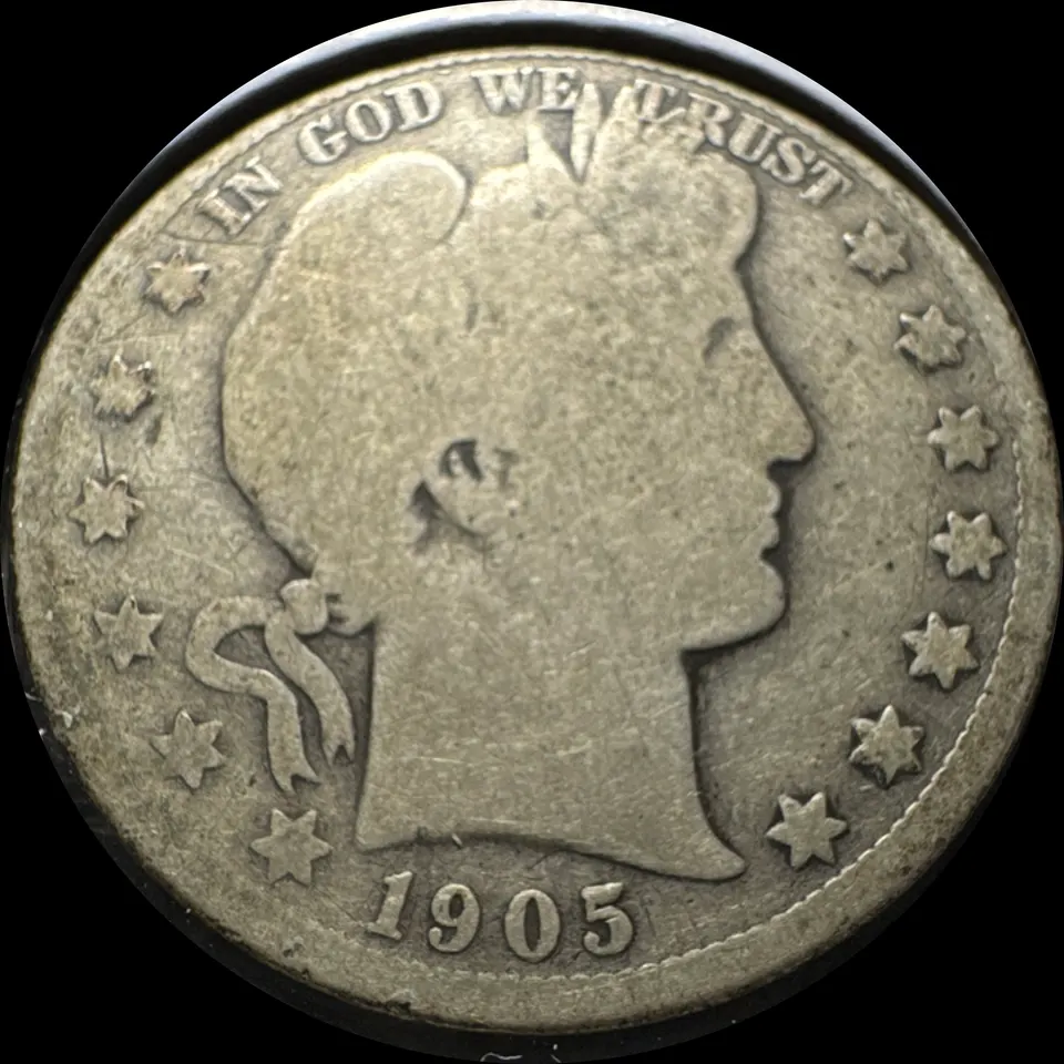 1905-S Barber Half Dollar Ungraded — front