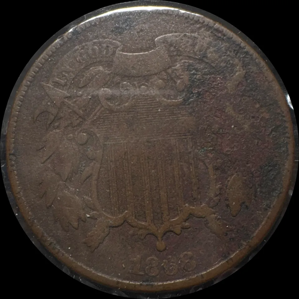 1868-P 2-Cent Piece Ungraded — front