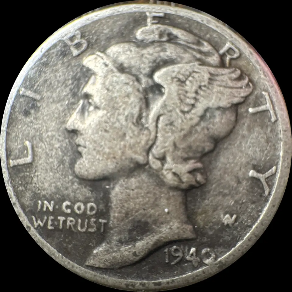 1940-P Mercury Dime Ungraded — front